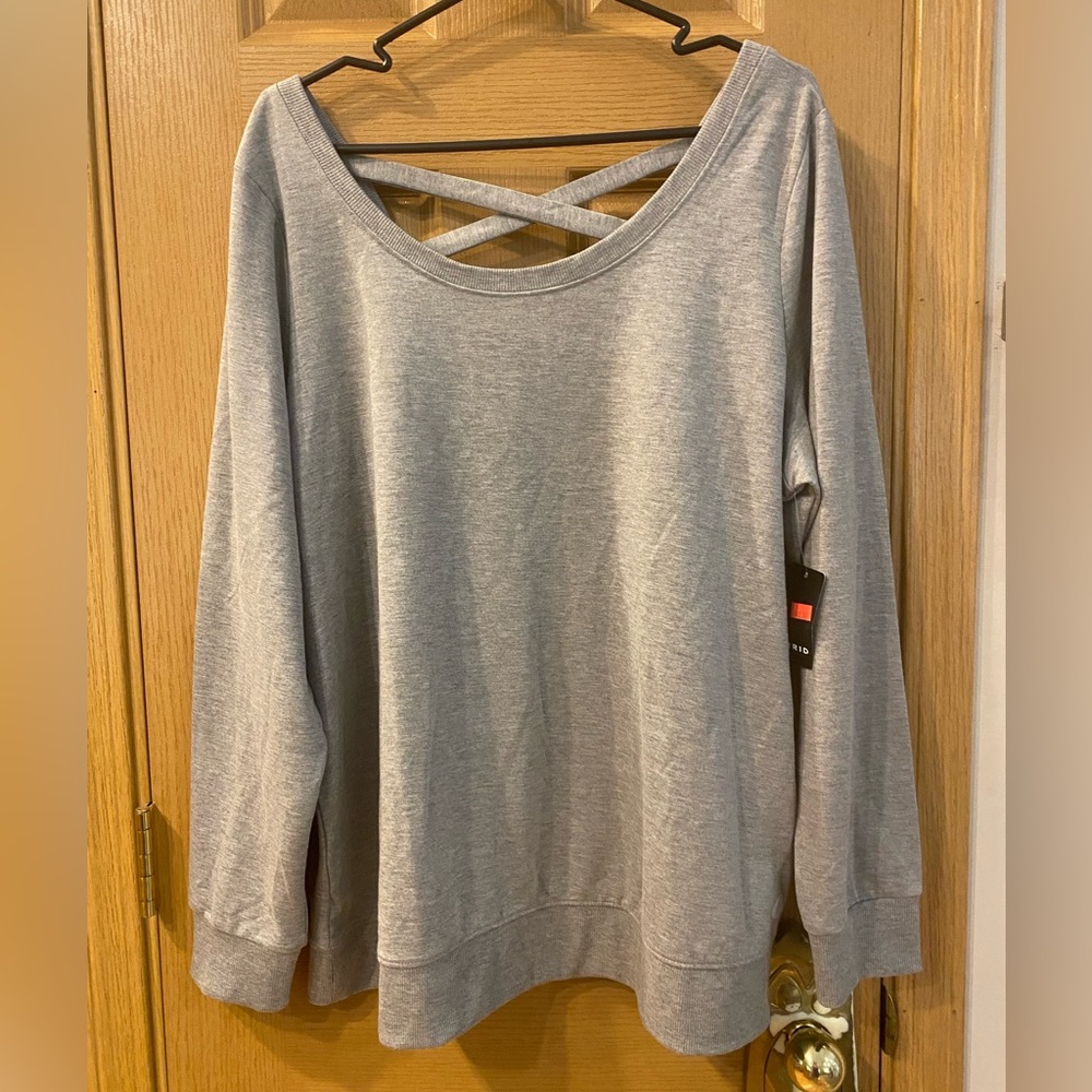 NWT 2X Torrid French Terry Lattice Active Sweatshirt